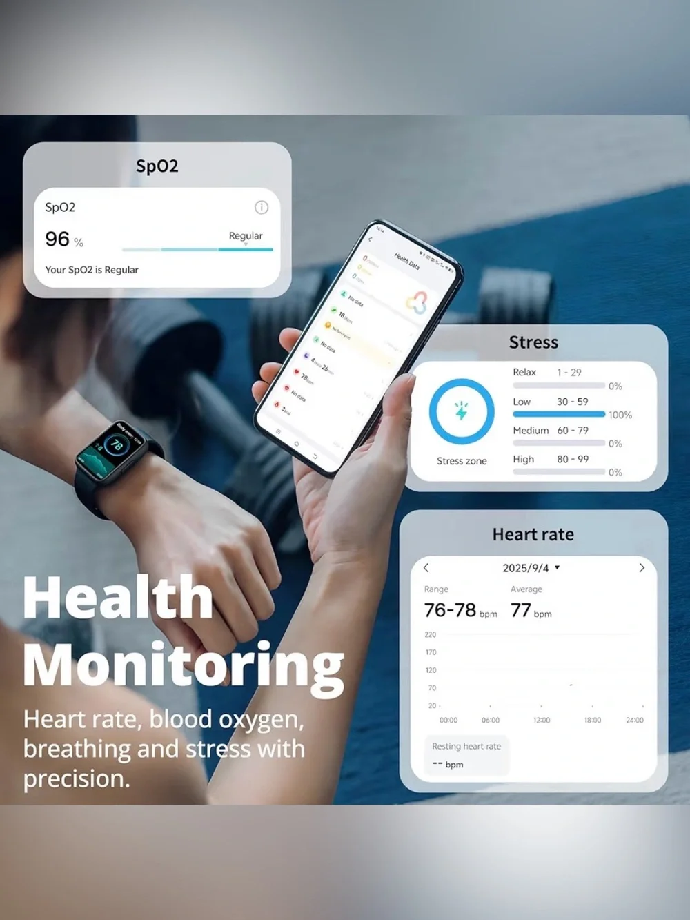 Fitness Tracker for Men & Women with 1.47” HD Display